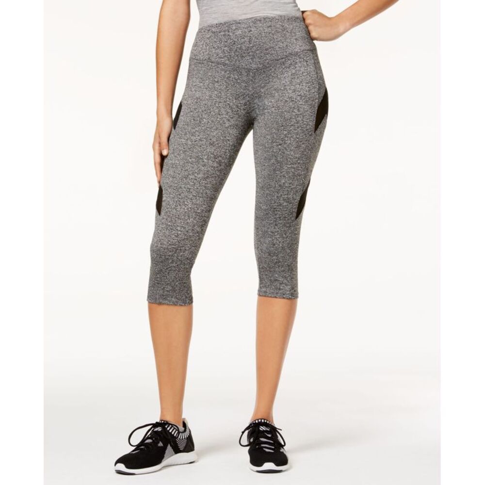 Material Girl Juniors Mesh Inset Cropped Leggings